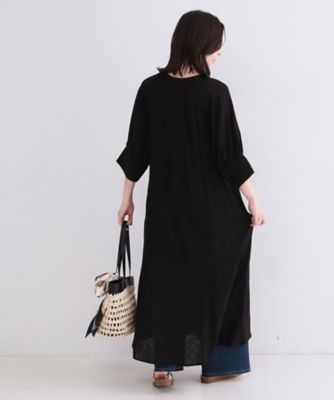 H8447◾️グッチ　キーネック　ノースリーブワンピース　シルク キーネックロングワンピース【洗える】（2002604344