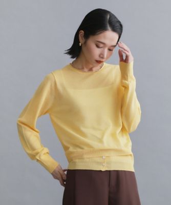 es】シアーレイヤードニット【洗濯機OK／抗ピル