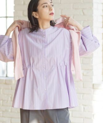 新品未使用タグ付き BLAMINK ストライプクルーネックロングスリーブブラウス 新品未使用タグ付き BLAMINK ストライプクルーネックロングスリーブ