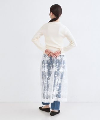 ポロ衿ホック使いリブニットカーディガン【洗濯機OK