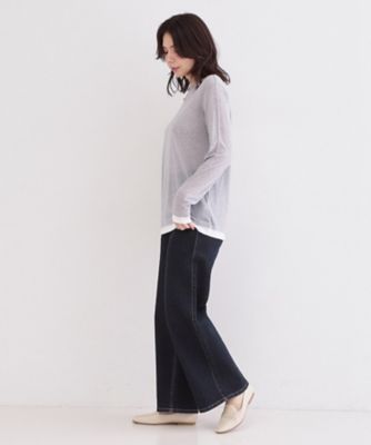 配色レイヤードロングスリーブTシャツ【洗える