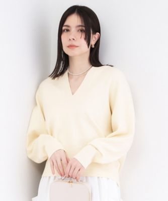 キーネックデザインニット【洗濯機OK】（2002604393