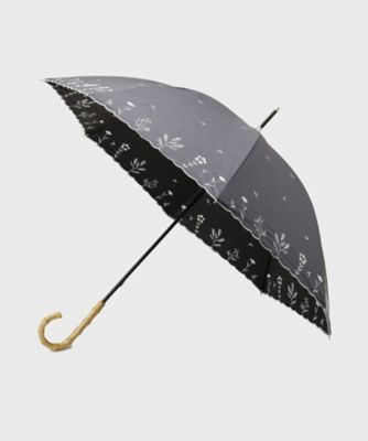 ＜index (Women)＞【晴雨兼用】バンブーハンドルフラワー刺繍長傘（２００２６０４４２０）