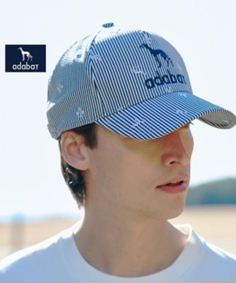 ADABAT NAVY】飛び柄刺しゅうキャップ