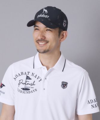 ADABAT NAVY】飛び柄刺しゅうキャップ