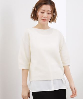【ほぼ新品】Hyke25SSレイヤードタンクトップ　ホワイト 再入荷！【貴島明日香さん着用】裾レイヤードタンクトップ