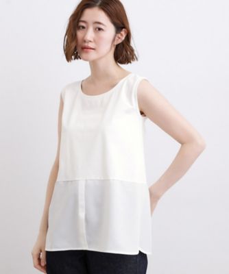 sihisuかぐれ　コットンタンクトップセット 再入荷！【貴島明日香さん着用】裾レイヤードタンクトップ