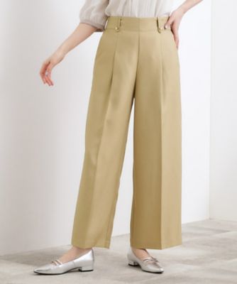 ＜GROVE (Women)＞デニムライク　ワイドストレートパンツ（２００２６０４４９１）