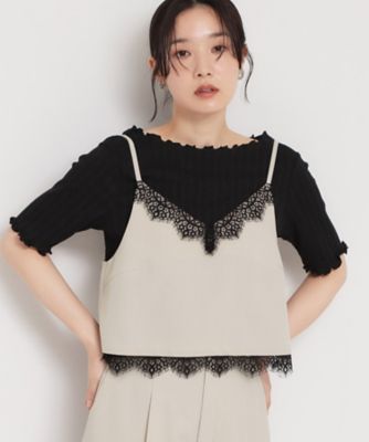 MM6 レース切り替えニット レース切り替えニット レディース 長袖[品番：TKYW0000145]｜misweddy