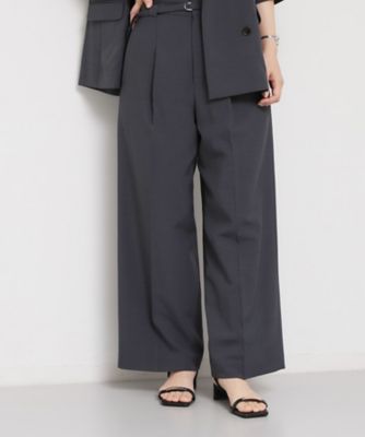 ＜THE SHOP TK (Women)＞麻調共ベルト付ワイドパンツ（２００２６０４５７１）