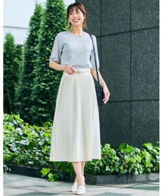 2WAY・洗える】プリーツ位置を変えられる、フレアスカート