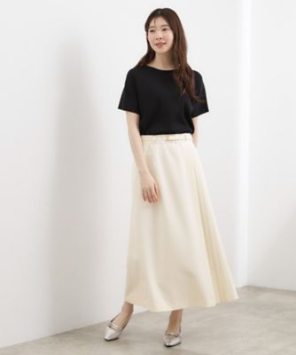 2WAY・洗える】プリーツ位置を変えられる、フレアスカート