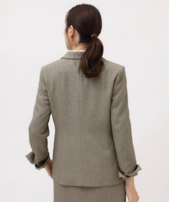 通勤スーツ／入卒／セレモニー】ウーステッドカルゼ テーラード