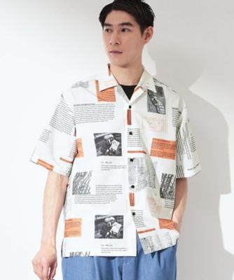 ＜THE SHOP TK (Men)＞プリント柄　開襟半袖シャツ　【洗濯機ＯＫ】（２００２６０４９５２）