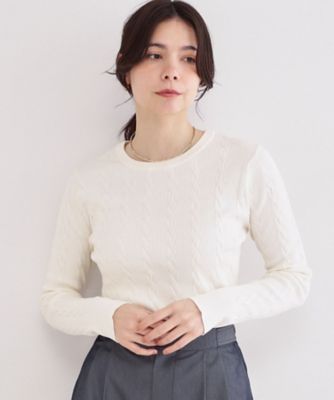 ケーブル編みニット【洗濯機OK】（2002605056） | OPAQUE