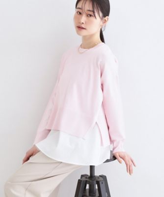 ＜OPAQUE.CLIP (Women)＞《ツインセット》ワイドニット×裾フレアタンクトップ【洗濯機ＯＫ】（２００２６０５０５７）