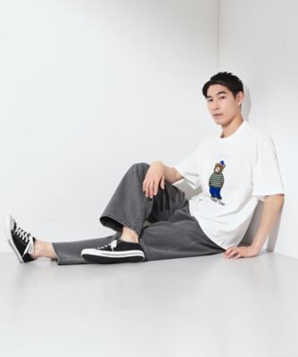 くまっちさんセレクト クマ サガラ刺繍 半袖Tシャツ 【洗濯機OK】（2002605132