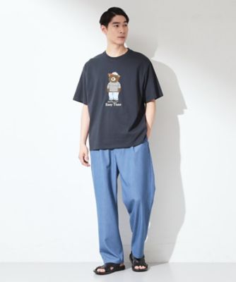 クマ サガラ刺繍 半袖Tシャツ 【洗濯機OK】（2002605132