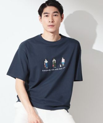 刺繍×ロゴ 鹿の子 半袖Tシャツ 【洗濯機OK】（2002605133