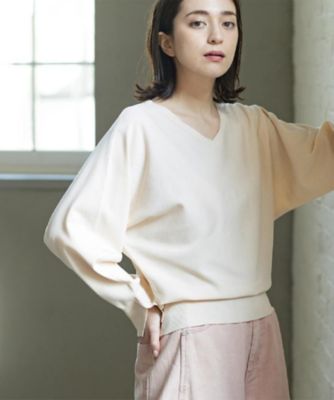 ＜OPAQUE.CLIP (Women)＞リラクシードルマンスリーブニット【洗濯機ＯＫ／抗ピル】（２００２６０５３８５）