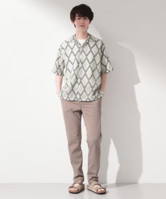 50's BRENTLEY Sports Wear アーガイル柄半袖シャツ アーガイル柄 レース半袖シャツ 洗濯機OK（2002605388