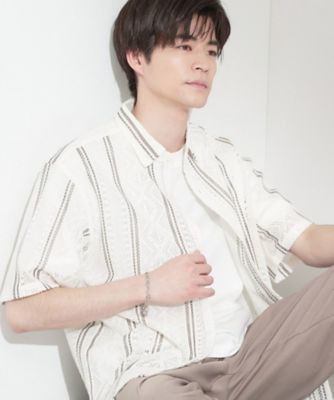 ＜THE SHOP TK (Men)＞クラフトレース　半袖シャツ＋半袖Ｔシャツ　セットアイテム（２００２６０５３８９）