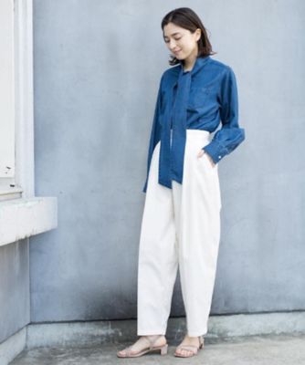 バレルレッグチノパンツ【洗濯機OK】（2002605398