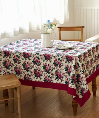 ＜LAURA ASHLEY＞エレンボロー　ローズ柄　テーブルクロス（２００２６０６７３６）