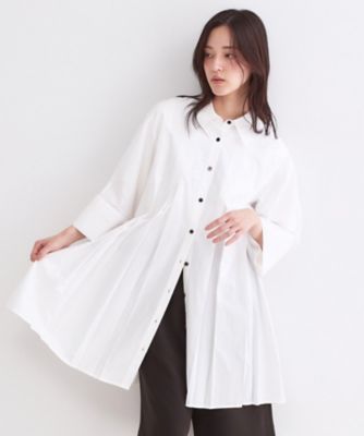 ＜OPAQUE.CLIP (Women)＞プリーツミニシャツワンピース【洗濯機ＯＫ】（２００２６０７０７４）