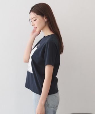 UV】フラワープリントTシャツ≪洗濯機OK／接触冷感