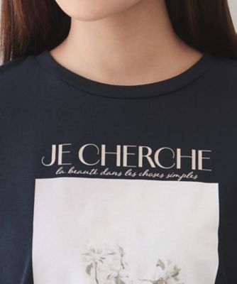 UV】フラワープリントTシャツ≪洗濯機OK／接触冷感