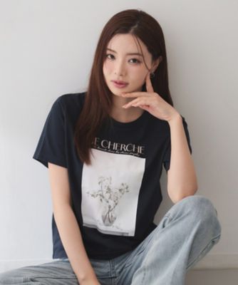 オブリ フラワープリントTシャツ短期間の出品です UV】フラワープリントTシャツ≪洗濯機OK／接触冷感