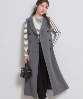 ＜COUTURE BROOCH (Women)＞【通勤】リネンライク　ジレにもなるジャンスカ（２００２６０７５５９）