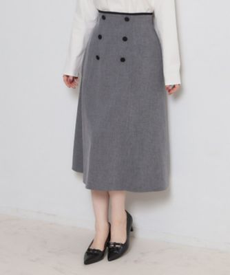 ＜COUTURE BROOCH (Women)＞【洗える・通勤】リネンライク　サマーツイード　スカート（２００２６０７５６０）