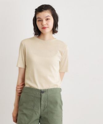 洗える／日本製素材／半袖／定番人気！】ラメフライスカットソー
