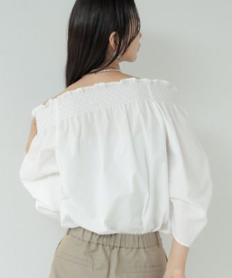 美品♡マカフィー白オフショルブラウス フリンジオフショルブラウス | mystic(ミスティック)レディース | PAL