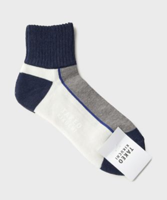 ＜TAKEO KIKUCHI (Men)＞カラーブロックショートソックス（２００２６０７７２９）