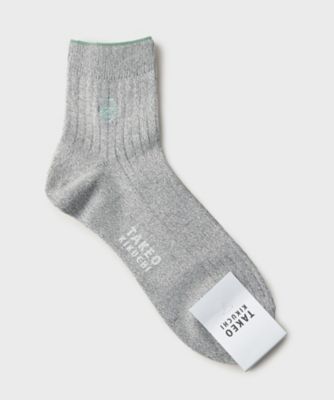 ＜TAKEO KIKUCHI (Men)＞ワンストローク刺繍ショートリブソックス（２００２６０７７３２）