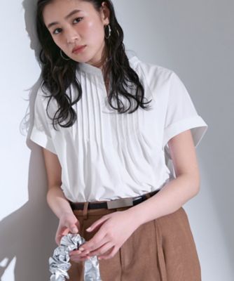 ＜INDIVI (Women)＞【撥水／ＵＶケア／ＳＥＴＵＰ可能】軽量タックスキッパーブラウス（２００２６０７７５６）