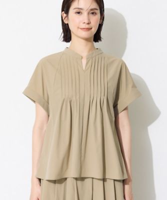 撥水／UVケア／SETUP可能】軽量タックスキッパーブラウス