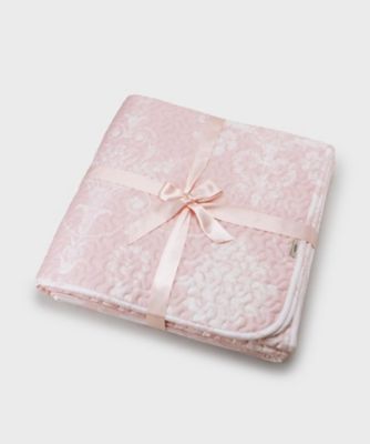 ＜LAURA ASHLEY＞ジョゼッテ柄／ペールシクラメン　キルトマルチカバー　２００×２００ｃｍ（２００２６０７８０９）