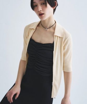 rib zip cardigan（2002607882） | CODE A