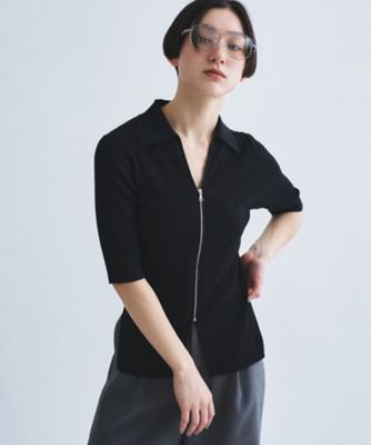 rib zip cardigan（2002607882） | CODE A