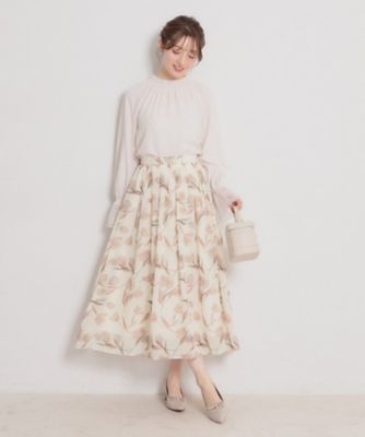 洗える】チューリップ柄スカート（2002608313） | COUTURE