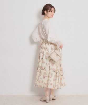 洗える】チューリップ柄スカート（2002608313） | COUTURE