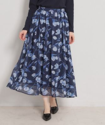洗える】チューリップ柄スカート（2002608313） | COUTURE