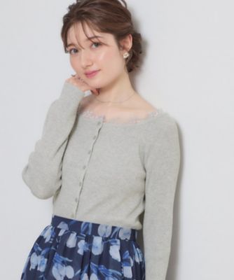 前後2WAY衿レースカーディガン（2002608316） | COUTURE