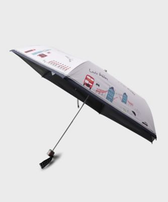 一枚あたり長さ縦127cm/横幅100〜125cm/ローラアシュレイ/２枚セット UVカット／遮熱効果／晴雨兼用】ロンドン柄ピンク 折りたたみ傘