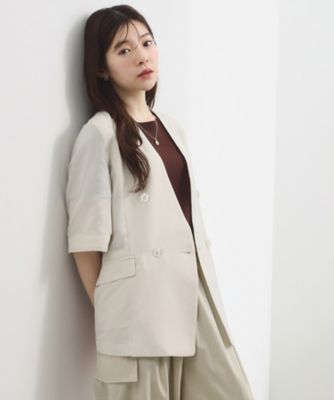 洗濯機OK／ひんやり】軽く羽織れるハーフスリーブジャケット