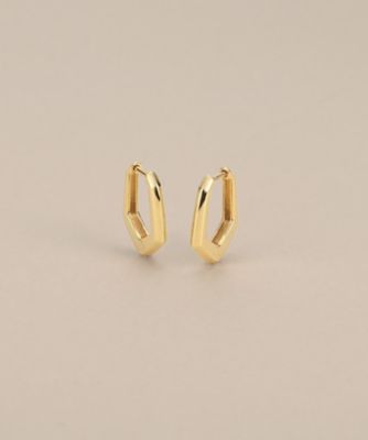 ＜COCOSHNIK (Women)＞Ｋ１０ペンタゴンシェイプ　中折れピアス（２００２６０９２６１）